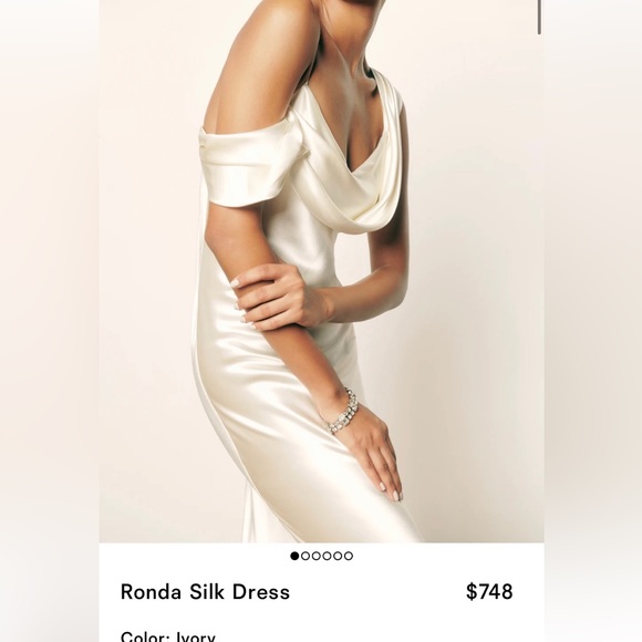 Reformation praline silk dress. Sold out online in this color and size. - Picture 4 of 4